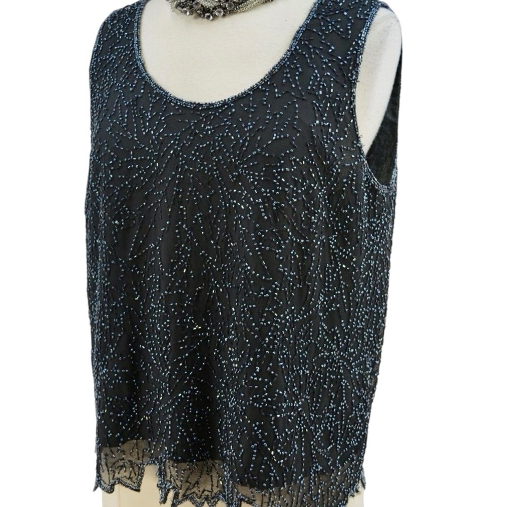 Vintage JKara New York embroidered blouse size M